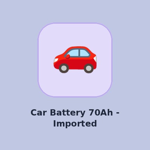 Car Battery 70Ah - Imported